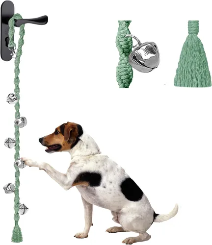 Miniatura 10 de Campanas de Perro para Salir al Aire Libre y Entrenamiento de Orinal para Cachorros, Campana de Puerta de Perro Ajustable para Ir al Baño, Hecho a