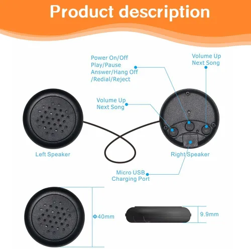 Miniatura 7 de Auriculares Inalámbricos para Niños, Auriculares Sobre la Oreja para Niños y Pequeños, con Altavoces Delgados y Diadema de Felpa Super Suave (Oso)