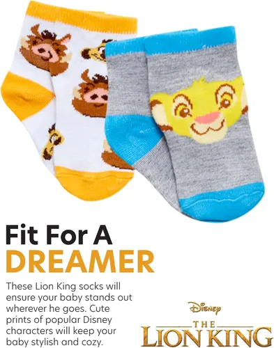 Miniatura 3 de Disney Calcetines para bebé - Paquete de 12 Mickey Mouse, Winnie The Pooh, Rey León, Toy Story (recién nacidobebé)