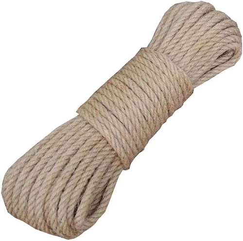 Cuerda de yute de lino, cuerda de yute natural, respetuosa con el medio ambiente, 0.236 in x 65.6 ft (1/4 pulgadas x 65 pies)
