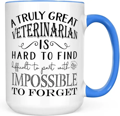Miniatura 4 de Regalos de agradecimiento para veterinarios – A Truly Great Veterinarian is Hard to Find Taza de café, el mejor regalo de jubilación veterinaria