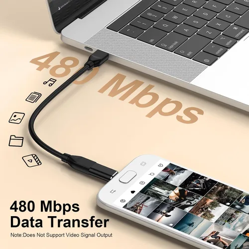 Miniatura 3 de Adaptador micro USB a USB C, paquete de 4 conectores tipo C hembra a micro USB macho, compatible con carga y sincronización de datos para Samsung