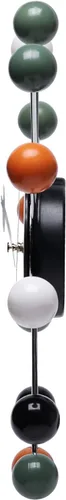 Miniatura 7 de Reloj de pared moderno de mediados de siglo con bola multicolor, silencioso, sin tictac, funciona con pilas, relojes de 13 pulgadas para sala