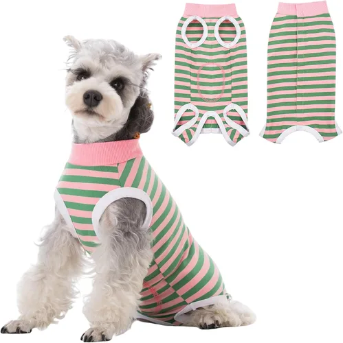 Miniatura 10 de Coppthinktu Traje de recuperación para perros, mameluco para cirugía, traje de recuperación de cirugía para perros pequeños y medianos, collar