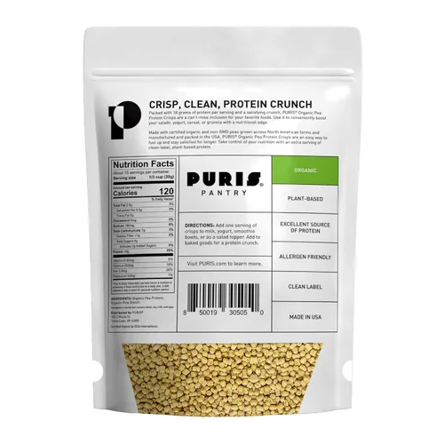 Miniatura 2 de PURIS Frituras de proteína de guisante orgánicas, aislado de proteína de guisante orgánico certificado, crujido de proteína Keto, hecho 100% en EE.