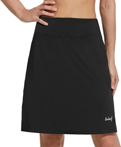 Miniatura 2 de BALEAF - Falda pantalón corta de 20 pulgadas de longitud hasta la rodilla, falda atlética, modesta, larga, casual, con bolsillo con cremallera