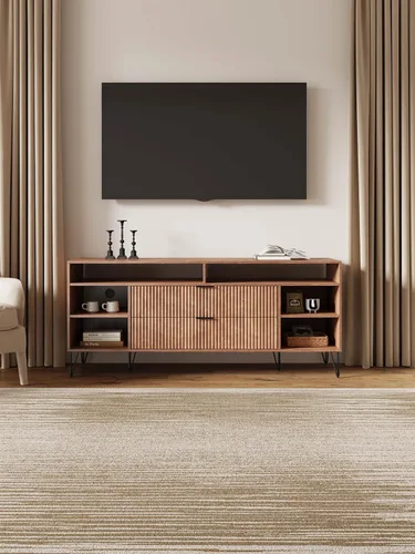 Miniatura 2 de Manhattan Comfort Dumbo - Soporte de TV moderno de mediados de siglo para televisores de hasta 60 pulgadas, centro de entretenimiento en casa