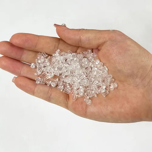 Miniatura 6 de Respaldos transparentes para aretes, 500 piezas de repuestos de respaldos para aretes hipoalergénicos y seguros para aretes de botón y aretes
