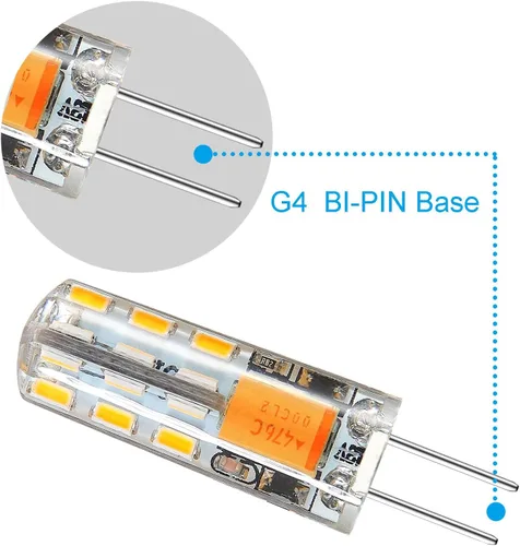 Miniatura 4 de Rayhoo - 10 bombillas LED G4 de base 24 de 1.5 W CA CC 12 V/10 – 20 V no regulables equivalente a 10 W T3 halógeno foco de repuesto 360° de ángulo