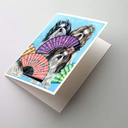 Miniatura 36 de Caroline's Treasures PPP3013GCA7P - Tarjetas de felicitación y sobres para mascotas de Basset Hound Teacher, paquete de 8 tarjetas en blanco