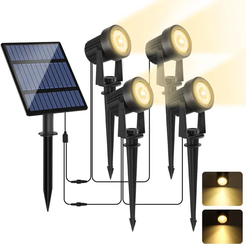 Miniatura 9 de Focos solares impermeables para exteriores, focos de paisaje RGB, iluminación solar decorativa de Navidad para jardín, patio, camino, césped