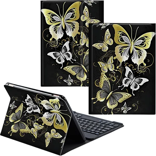 Miniatura 14 de Para Samsung Galaxy Tab S6 Lite Funda 2022/2020 Teclado Inalámbrico Desmontable Y Cubierta De Soporte De Cuero PU Funda Protectora Para Samsung