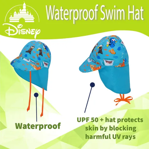 Miniatura 2 de Disney Sombrero de natación para niños pequeños, sombrero de sol para niños pequeños para verano con los favoritos de Disney, sombrero de sol