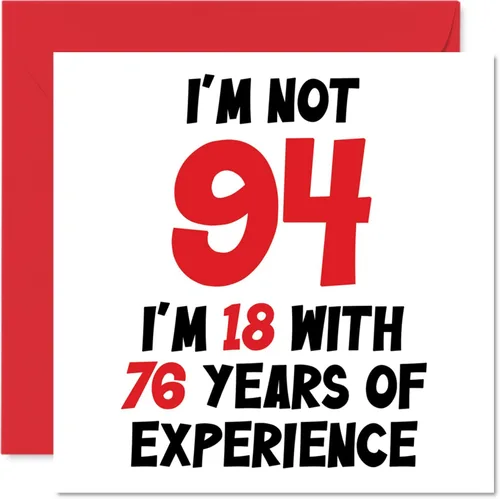 Miniatura 21 de Tarjeta de cumpleaños número 100 para mujeres y hombres, no 100, soy 18 con 82 años de experiencia, divertida tarjeta de felicitación de feliz