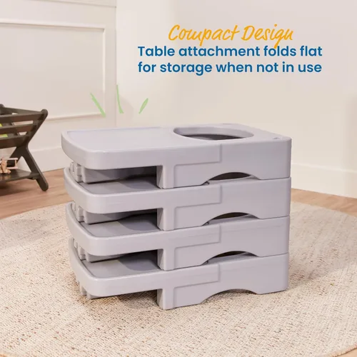 Miniatura 5 de ECR4Kids Fijación de escritorio para silla Tri-Me Cube, muebles para niños, gris claro