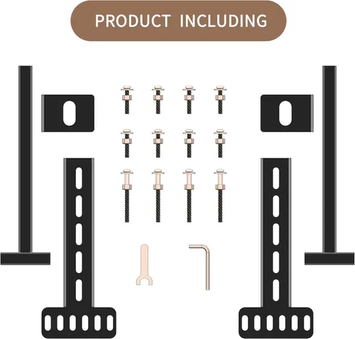 Miniatura 4 de Soportes de riel de cama, conectores de soporte de marco de cama para camas de madera, sujetadores de soporte resistentes sin mortaja, accesorios