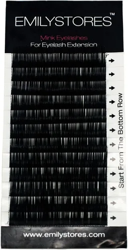Miniatura 2 de Extensiones de pestañas inferiores para cejas debajo de las pestañas postizas inferiores mezcladas J Curl 0.004 in Longitud 0.197 in 0.236 in 0.276