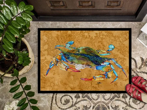 Miniatura 3 de Caroline's Treasures 8655MAT - Tapete de cangrejo de 18 x 27 pulgadas, tapete para puerta delantera, para interiores y exteriores, para entrada