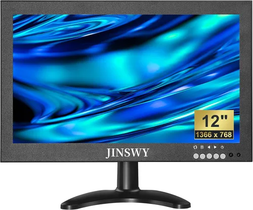 Miniatura 8 de Mini monitor de seguridad de 8 pulgadas, pantalla de metal portátil de 1280 x 720, entrada HDMI/VGA/AV/BNC, altavoces integrados y control remoto