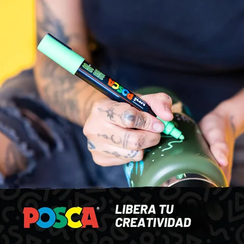 Miniatura 8 de Uni-Posca - Rotulador de pintura - punta fina - Juego de 15 (PC-3M15C)