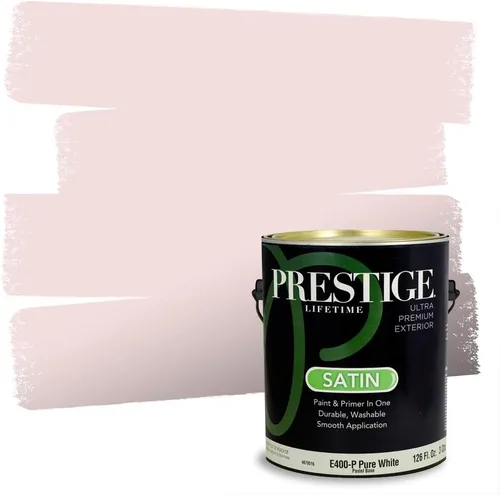 Miniatura 74 de Prestige Paints E100-T-SW6591 Pintura exterior e imprimación en uno, 1 galón, plano, combinación comparable de Sherwin Williams Amaryllis, 1 galón
