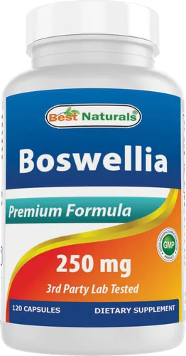 Best Naturals Boswellia Serrata Joint Health 250 mg 120 cápsulas – estandarizado al 65% de ácido boswélico (120 unidades (paquete de 1))