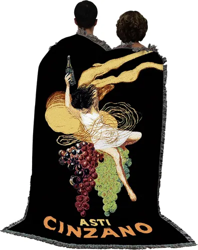 Miniatura 3 de Asti Cinzano - Manta vintage para póster de Leonetto Cappiello - Tapiz de regalo de arte fino tejido de algodón, fabricado en los Estados Unidos