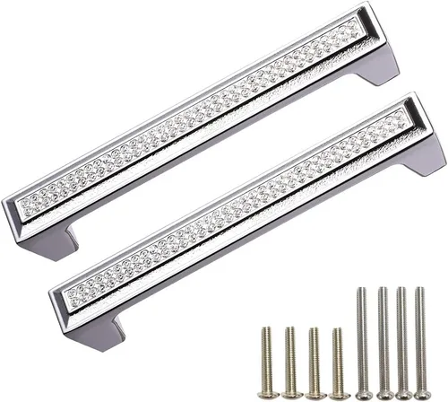 Miniatura 24 de LANC Tiradores de gabinete de cristal negro para cocina y baño, manijas de gabinete para dormitorio, pomo de gabinete negro mate brillante