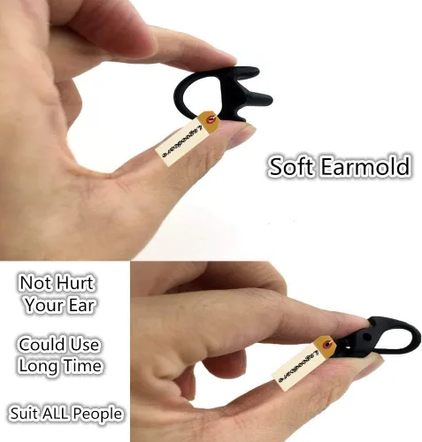 Miniatura 8 de Lsgoodcare 24 piezas de repuesto Earmold oreja izquierda para radio bidireccional tubo acústico auricular – Auriculares de silicona Walkie Talkie