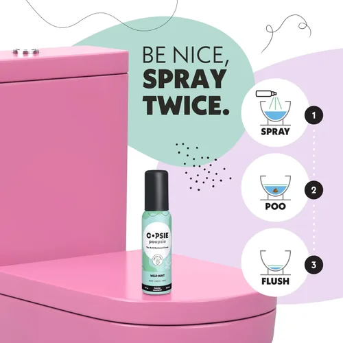 Miniatura 3 de Oopsie Poopsie Paquete de 2 – Flor cítrica y menta silvestre – Antes y después de ir espray para inodoro de 2 onzas cada uno – Set de regalo