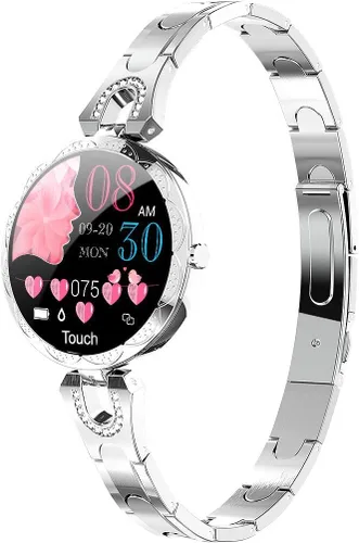 Miniatura 13 de Reloj inteligente para mujer, compatible con teléfonos Android/iOS. Rastreador de salud y fitness con frecuencia cardíaca, presión arterial