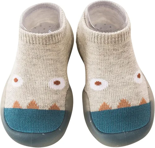 Miniatura 3 de Calcetines de punto para bebés y niñas, zapatos de suela de goma de dibujos animados, zapatos de zapatos para niños pequeños, zapatos de primera