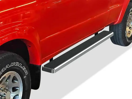Miniatura 12 de APS Estribos 5 pulgadas color negro mate compatibles con Ford Ranger Mazda Serie B 1999-2011 Super Cab 4 puertas de acero inoxidable