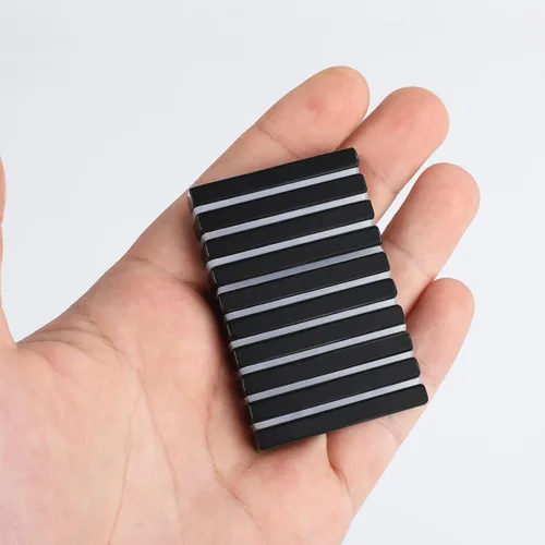 Miniatura 6 de TRYMAG - Paquete de 25 imanes de neodimio súper fuertes, imanes de tierras raras resistentes con adhesivo de doble cara, potentes tiras magnéticas