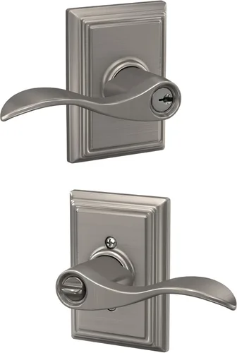 Miniatura 30 de SCHLAGE - Manija de puerta Accent con cerradura de paso libre para pasillo y armario en bronce antiguo - F10 ACC 716 Bronce Envejecido