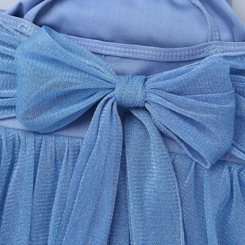 Miniatura 3 de CHICTRY Niñas Niños Novio Lentejuelas Gasa Danza Lírica Vestido Sash Pajarita Disfraces de Salón