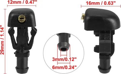 Miniatura 3 de X AUTOHAUX 4 boquillas de limpiaparabrisas para Ford F150 E150 E250 E350 2004-2013 sustituye a 3W7Z17603AA
