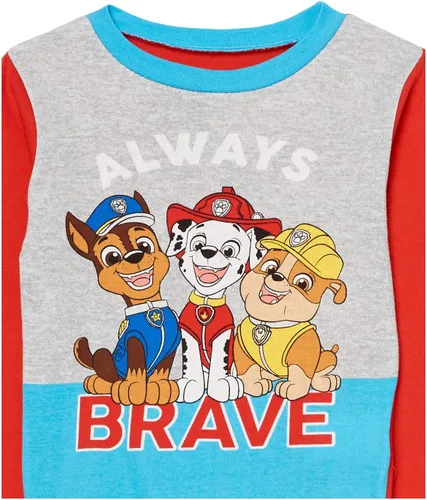 Miniatura 7 de Nickelodeon Paw Patrol - Conjunto de pijama de algodón ajustado de 6 piezas, suave y lindo para niños