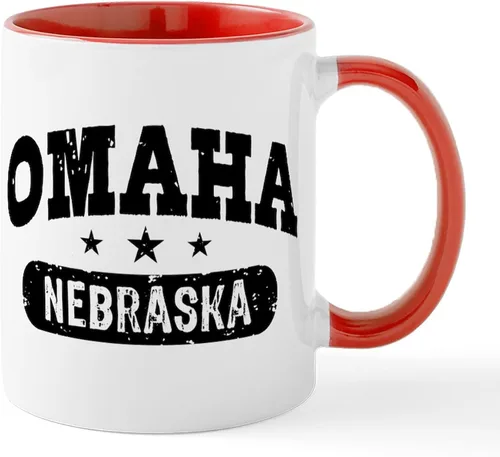 Miniatura 10 de CafePress I Love Nebraska Taza de café de cerámica de 11 oz (11.0 fl oz)