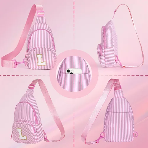 Miniatura 7 de YOOLIFE Bolso bandolera con inicial para niñas, regalos para mujeres y niñas, riñonera con inicial, monederos de regalo para niñas, regalos