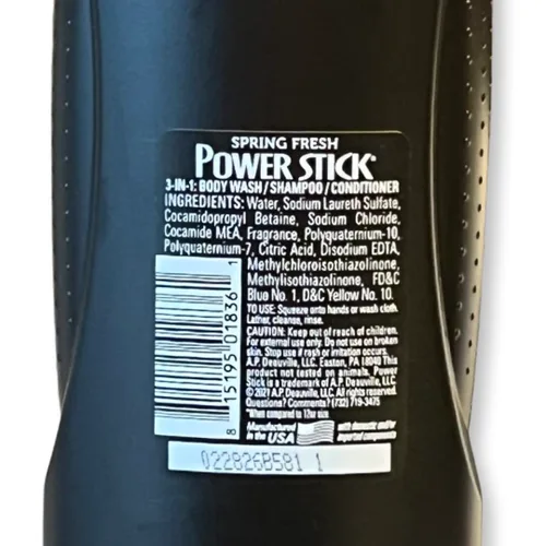 Miniatura 4 de PowerStick 3 en 1 champú, acondicionador y gel de baño Spring Fresh (2 EA 22.5 oz)