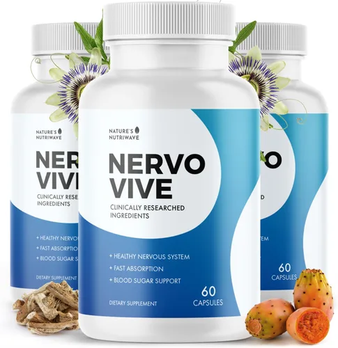 Suplemento de apoyo nervioso Nervovive, suplementos de fórmula avanzada para la salud nerviosa, suplemento totalmente potente natural, máxima fuerza
