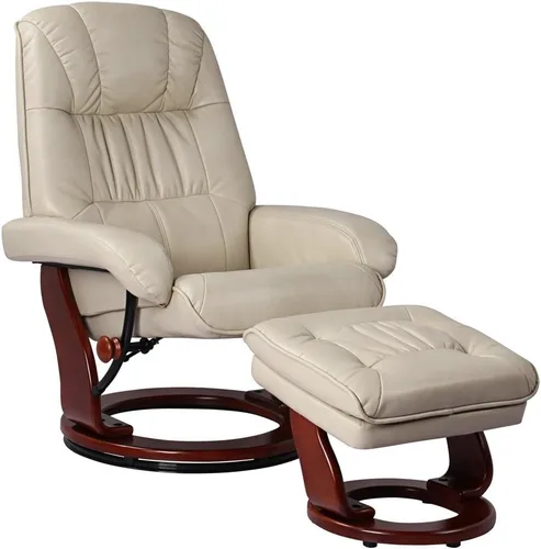 Miniatura 11 de BenchMaster Newport reclinable giratorio y otomano inclinado negro