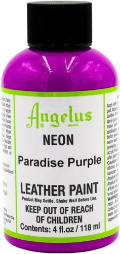 Angelus Pintura para Cuero Neón, 4 onzas., Paradise Purple