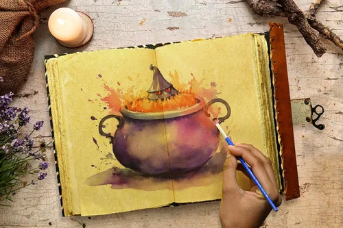 Miniatura 4 de SH SHIFAA HANDICRAFT Hocus Pocus, libro de hechizos Hocus Pocus, libro de hechizos Hocus Pocus, decoración de Halloween, decoración de diario