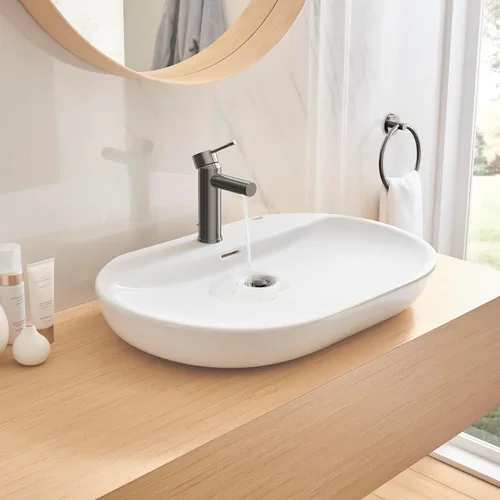 Miniatura 2 de GROHE 32216A0A Essence, grifo de baño de tamaño S de un solo agujero de un solo mango, 1.2 GPM, grafito duro (negro pulido)