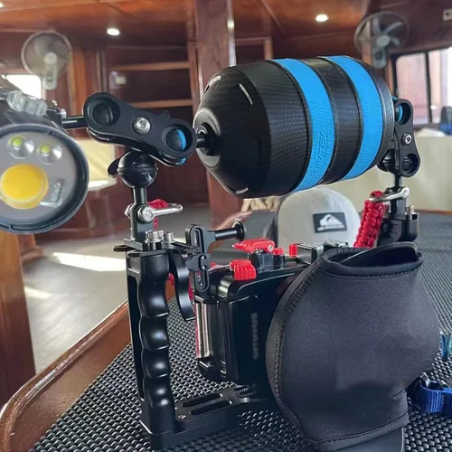 Miniatura 4 de Brazo flotante de flotabilidad, soporte de buceo DIVTEK con soporte de bayoneta Nauticam, ligero mejorado para cámara subacuática, bandeja de cámara