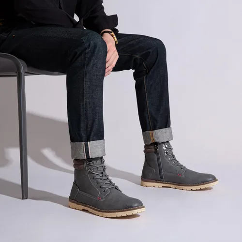 Miniatura 6 de Vostey Botas de senderismo impermeables para hombre, botas chukka casuales para hombres