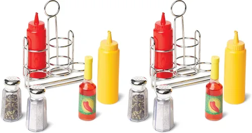 Miniatura 10 de Juego de condimentos de Melissa & Doug (6 piezas) alimento de juego, carrito de acero inoxidable