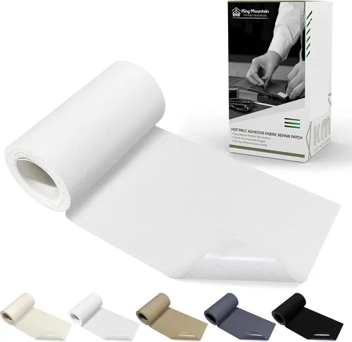 Miniatura 35 de KING MOUNTAIN Parche de lona para planchar, 3"×60", parche de reparación de tela de algodón 100% impermeable, utilizado para varios sofás, tiendas